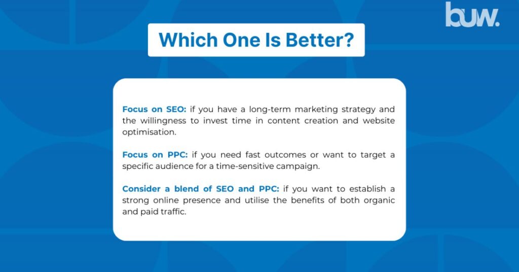 seo and ppc which is best